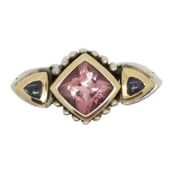 Genuine Morganite Star Sapphire 14K 925 ss Ring - Picture 4 of 5